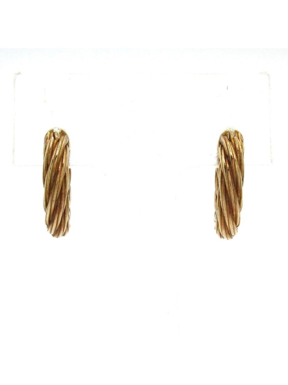 Bottega Veneta Earrings Silver Twist Hoop